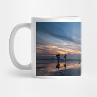 Surfers at Sunset Mug